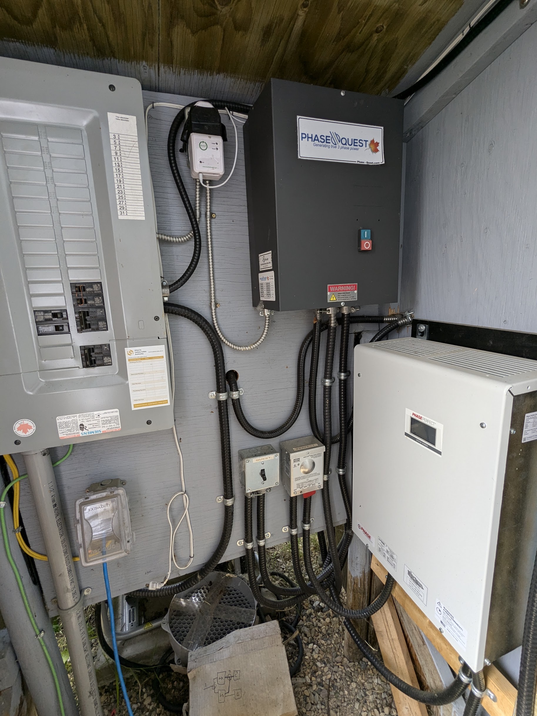3-phase power install, farm shop